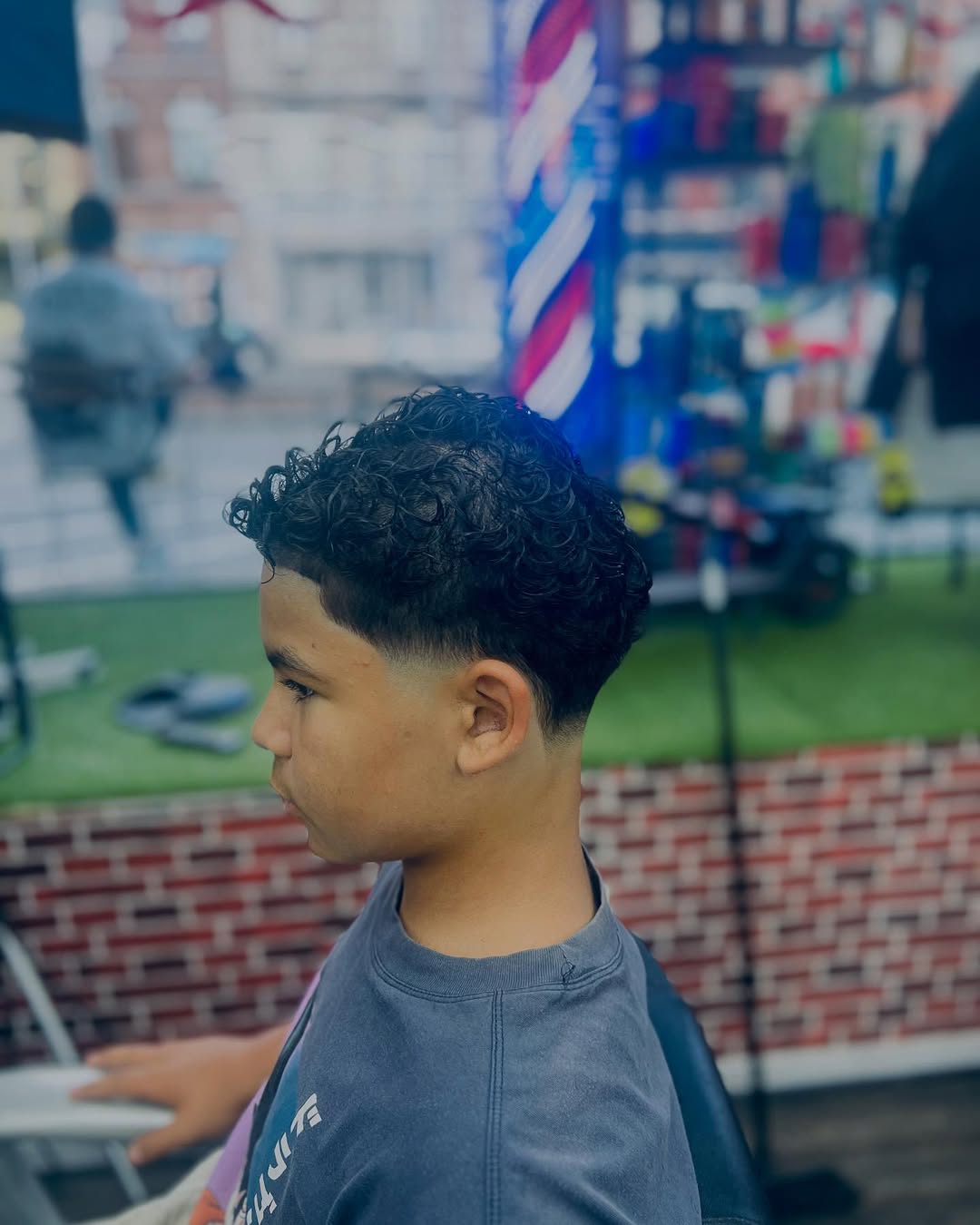 Curly fade enfant